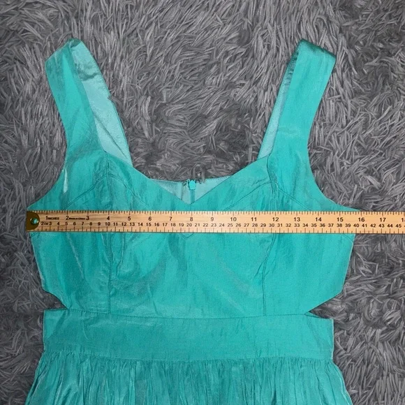 NWT Keepsake The Label Fit And Flare Side Cutout Dress Aquamarine Medium Flirty - Picture 6 of 12